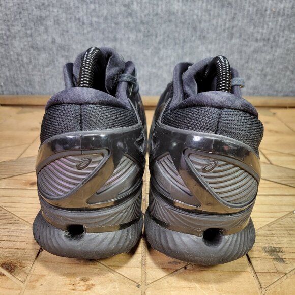 Asics MetaRide Trainers Mens‎ 9.5  Triple Black Road Running Gym Shoes Sneakers - Picture 7 of 11